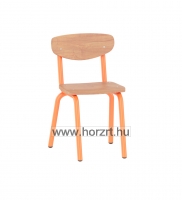 Emese juhar téglalap asztal - narancs fém lábbal, 52 cm