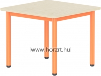 Emese juhar téglalap asztal - bézs fém lábbal 58 cm