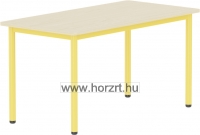 Emese juhar négyzet asztal- sárga fém lábbal 52 cm