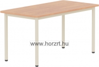 Óvodai trapéz asztal, állítható magasságú, 118x60x52-58 cm, lekerekített sarkokkal, élekkel - juhar