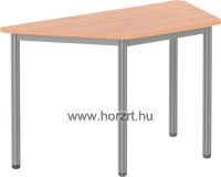 Emese juhar téglalap asztal- fehér fém lábbal 58 cm
