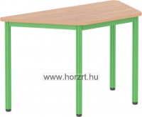 Emese juhar téglalap asztal- zöld fém lábbal 58 cm