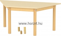 Óvodai trapéz asztal, 118x60x58 cm, lekerekített sarkokkal, élekkel - juhar