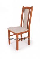 Lili szék, ovis méret, 34 cm magas, pácolt piros támlával és ülőkével, rakásolható