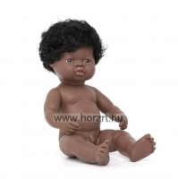 Latin-amerikai baba - lány, kopasz, fürdethető, 32 cm 12 hó+