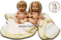 Csecsemő baba - baglyos ruhában, kopasz, 26 cm 24 hó+
