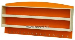 Törölköző- és fogmosópohártartó, 30 személyes, 150x18x59 cm, juhar-narancs
