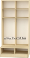Laura szekrény, polcos, alul ajtós, 90x40x145 cm, juhar