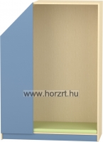 Flóra fiókos szekrény, 50x40x187 cm, juhar-zöld