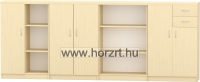 Irodabútor - Üvegajtós alacsony szekrény, 80x40x122 cm