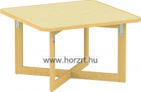 Gyermekasztal állítható lábbal, lekerekített élzárással 65x65 cm, zöld