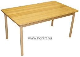 Óvodai trapéz asztal, 118x60x52 cm, lekerekített sarkokkal, élekkel - juhar