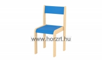 Piroska szék,natúr ülőlap -fehér csővázas 34 cm ülésmagasság